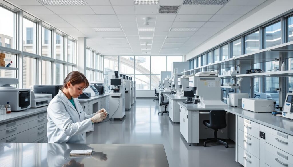 laboratório de teste de DNA