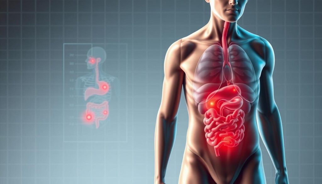 sintomas dor abdominal