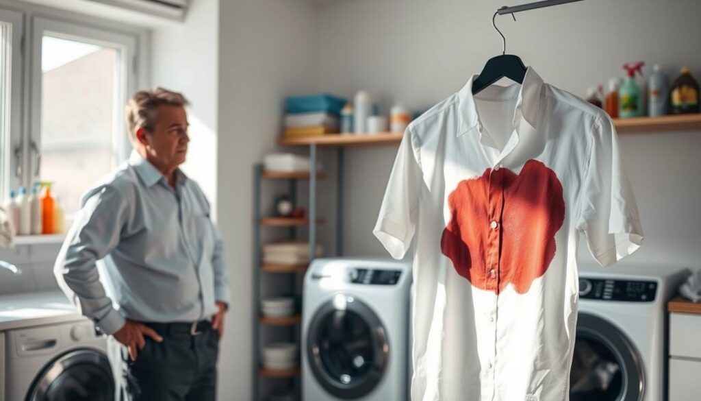 quando chamar profissional mancha roupa branca
